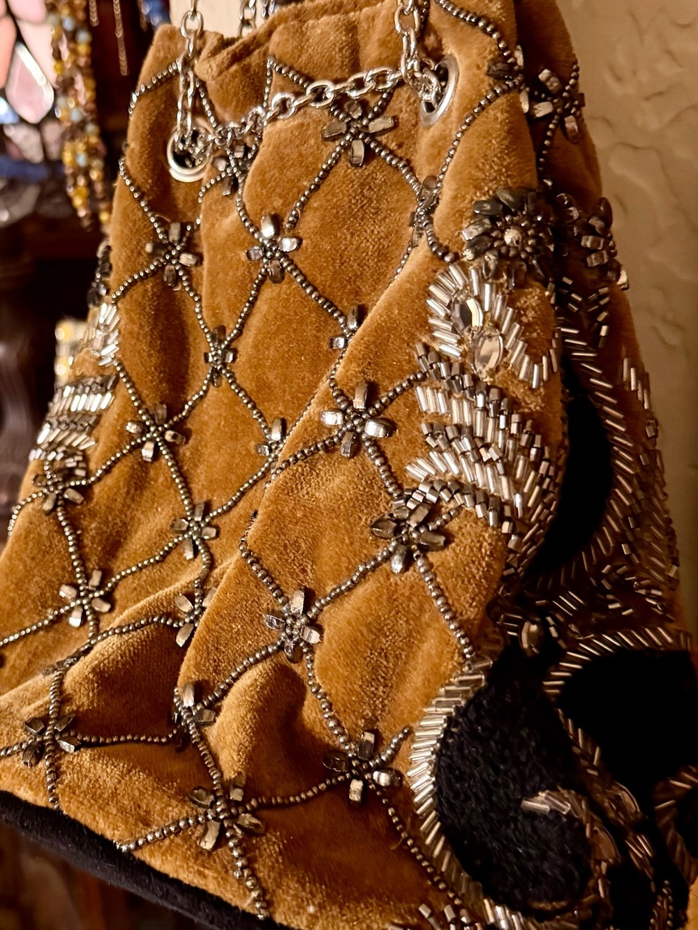 Free People Vintage Beaded Velvet Treasure Pouch - Picture 14 of 14